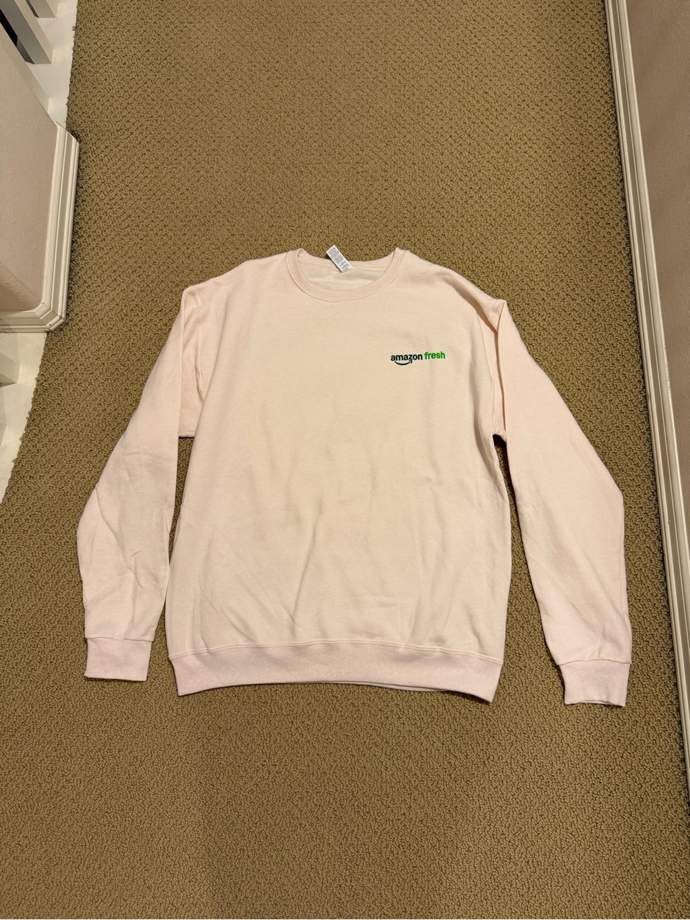 Amazon Fresh Employee Crew Neck Sweater Pullover Long Sleeve (Men’s Medium) NEW